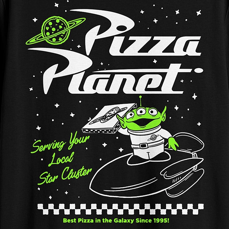 Pizza Planet Mens Crew Neck Short Sleeve Classic Fit Toy Story Big and Tall Graphic T-Shirt