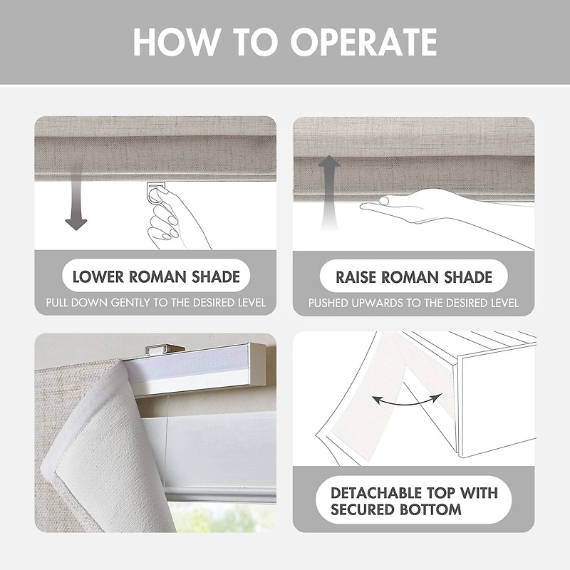 Madison Park Room Darkening Cordless Roman Shade