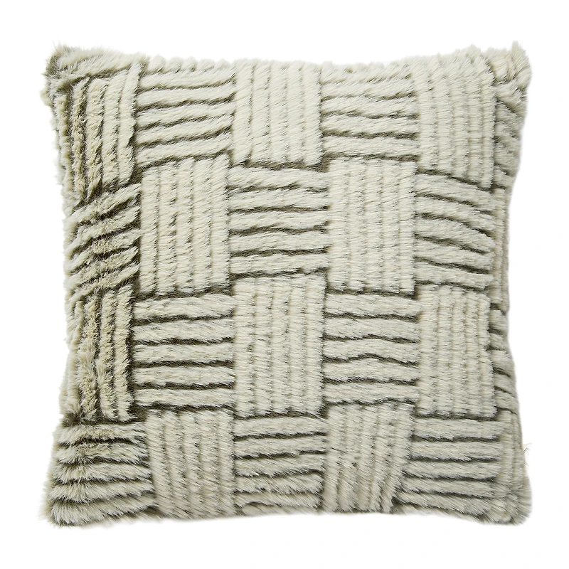 Indigo Road by Egypt Sherrod Sandova Faux Fur Square Throw Pillow