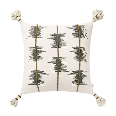 Indigo Road by Egypt Sherrod Jasma Ikat Stripe Square Throw Pillow