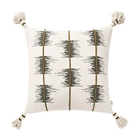 Indigo Road by Egypt Sherrod Jasma Ikat Stripe Square Throw Pillow
