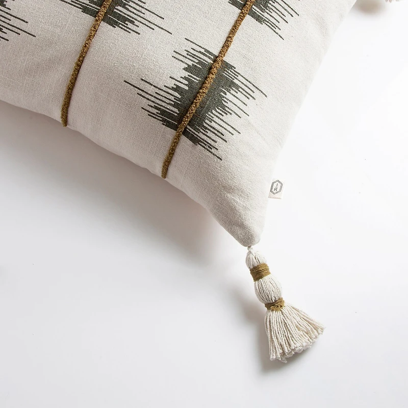 Indigo Road by Egypt Sherrod Jasma Ikat Stripe Square Throw Pillow