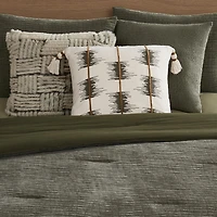 Indigo Road by Egypt Sherrod Jasma Ikat Stripe Square Throw Pillow