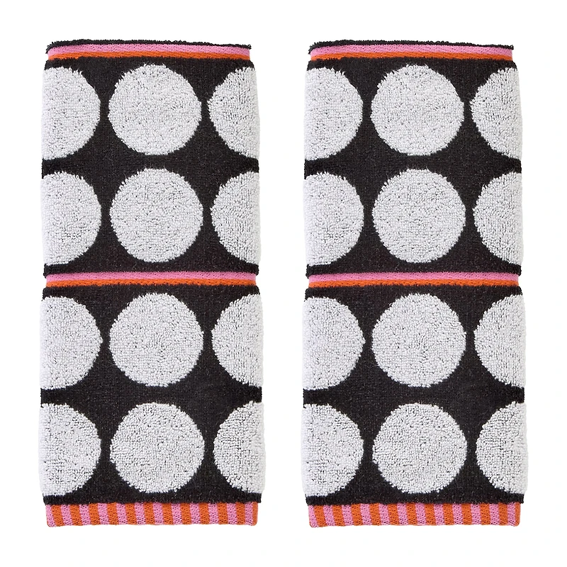 Saturday Knight Polka Dot Grande 2-pc. Hand Towel