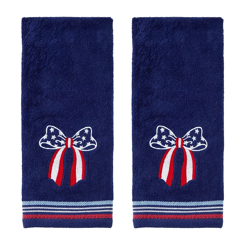 Saturday Knight Americana Bow 2-pc. Hand Towel