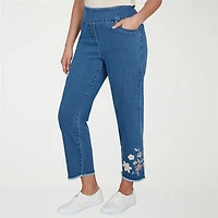 Alfred Dunner Camden Market Womens Straight Mid Rise Ankle Pant
