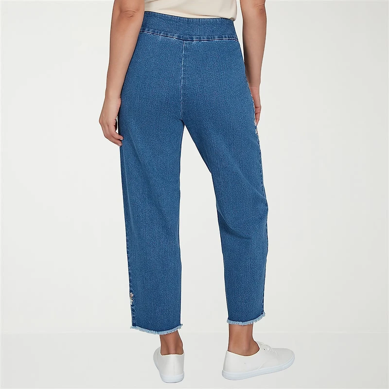 Alfred Dunner Camden Market Womens Straight Mid Rise Ankle Pant