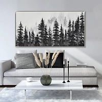 Streamline Art Misty Pines Hand Embellished Canvas Art