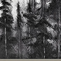 Streamline Art Misty Pines Hand Embellished Canvas Art