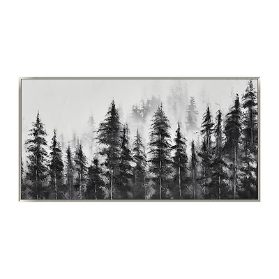 Streamline Art Misty Pines Hand Embellished Canvas Art