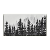 Streamline Art Misty Pines Hand Embellished Canvas Art