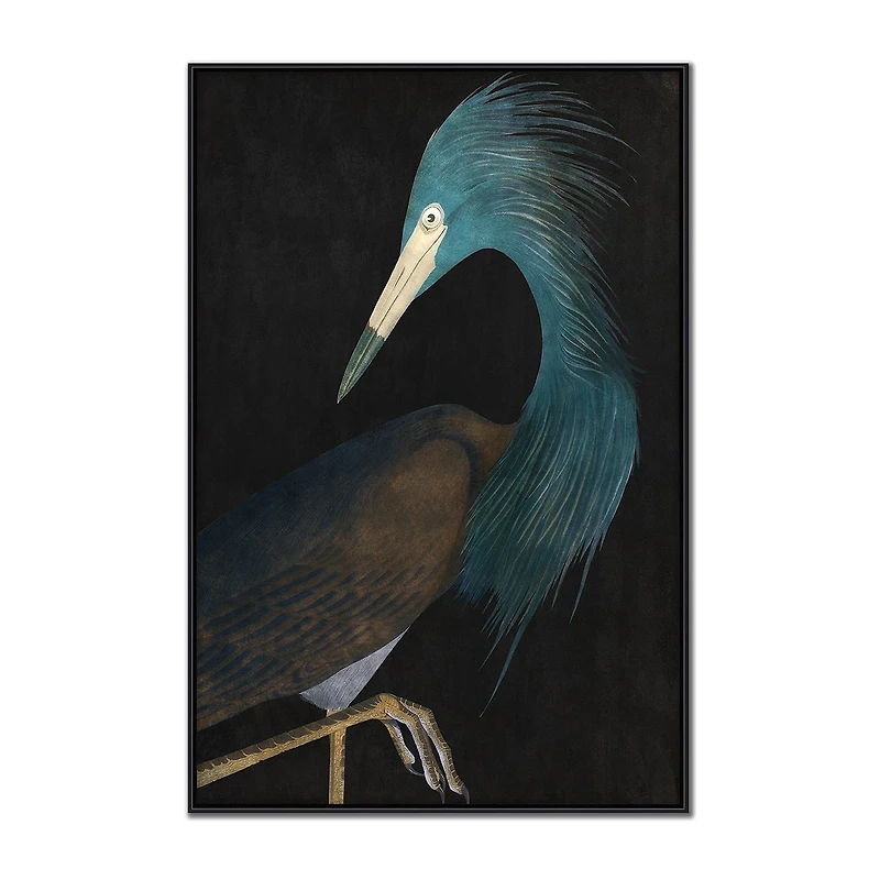 Streamline Art Majestic Blue Heron Ii Hand Embellished Canvas Art