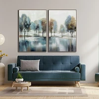 Streamline Art Misty Grove Ii Hand Embellished Canvas Art
