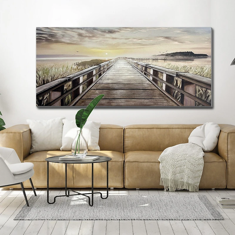 Streamline Art Boardwalk To The Sun 3d Oil Painting Canvas Art