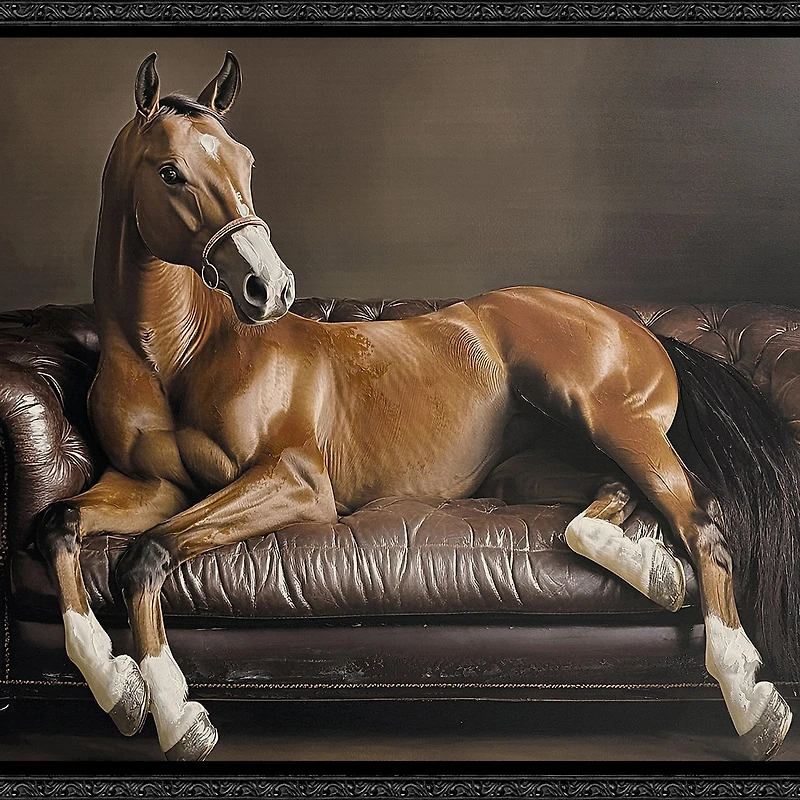 Streamline Art Equine Luxury Hand Embellished Canvas Art