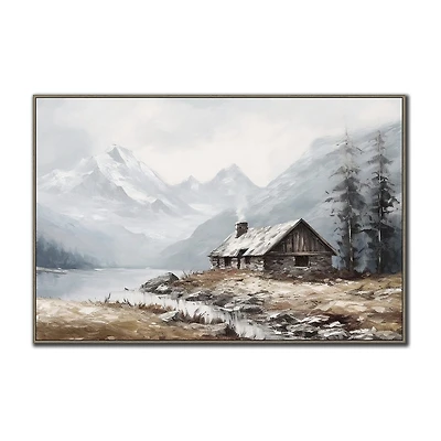 Streamline Art Solitude Hand Embellished Canvas Art