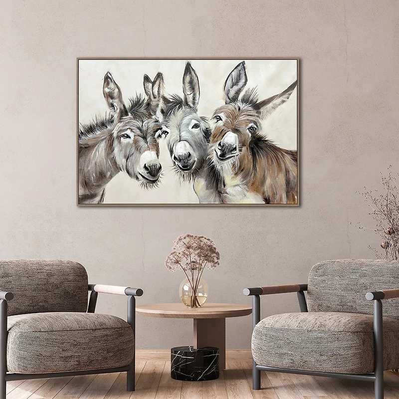 Streamline Art Three Amigos Hand Embellished Canvas Art