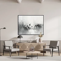 Streamline Art Soaring Shadows Hand Embellished Canvas Art
