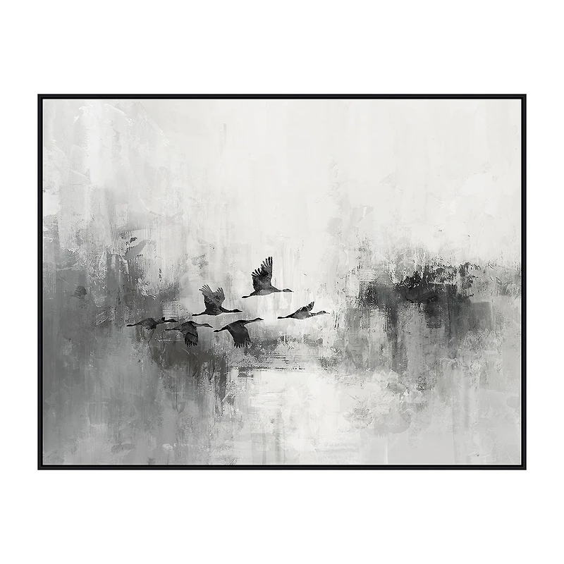 Streamline Art Soaring Shadows Hand Embellished Canvas Art