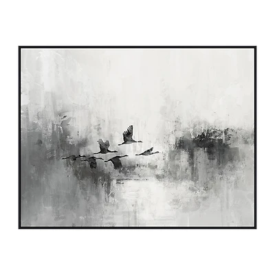 Streamline Art Soaring Shadows Hand Embellished Canvas Art