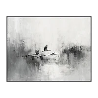Streamline Art Soaring Shadows Hand Embellished Canvas Art