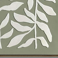 Streamline Art Leafy Silhouettes 3d Oil Painting Framed Canvas Art