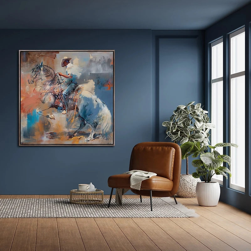 Streamline Art Going Hand Embellished Canvas Art
