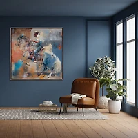 Streamline Art Going Hand Embellished Canvas Art