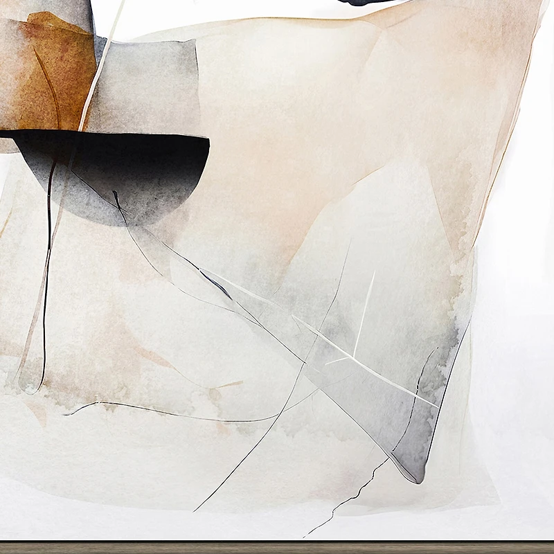 Streamline Art Geometric Musing Ii Hand Embellished Canvas Art