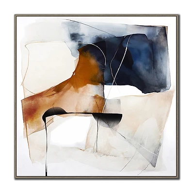 Streamline Art Geometric Musing Ii Hand Embellished Canvas Art