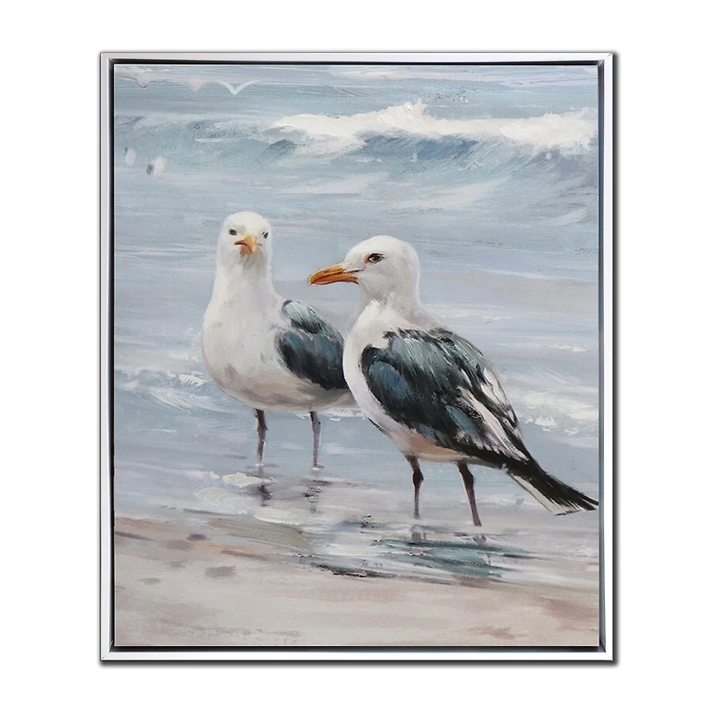 Streamline Art Shoreline Friends Ii Hand Embellished Canvas Art