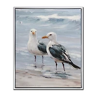 Streamline Art Shoreline Friends Ii Hand Embellished Canvas Art