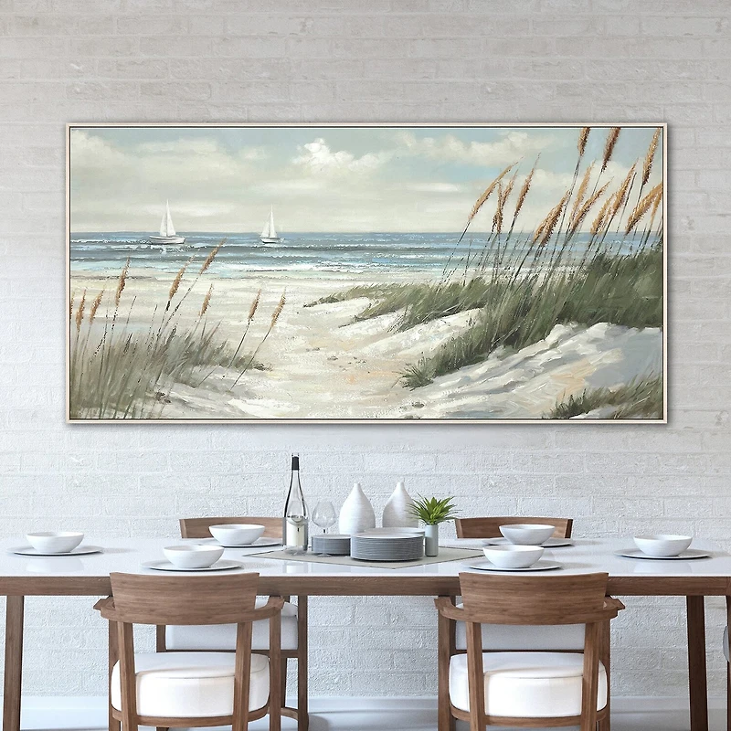 Streamline Art Beyond The Dunes Hand Embellished Canvas Art
