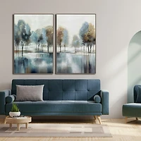 Streamline Art Misty Grove I Hand Embellished Canvas Art