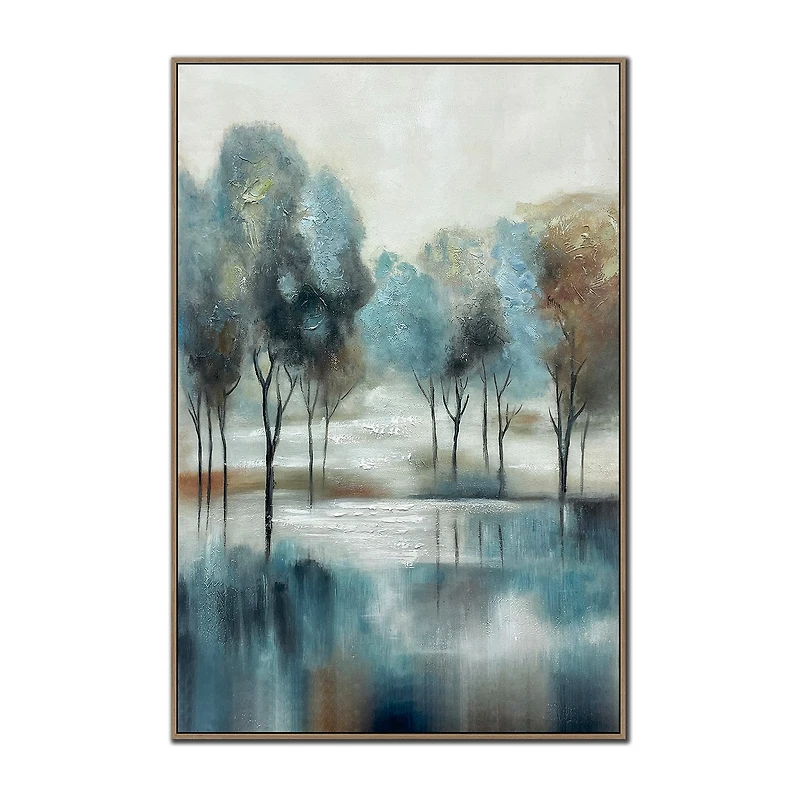 Streamline Art Misty Grove I Hand Embellished Canvas Art