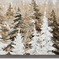 Streamline Art Pines At Dawn Hand Embellished Canvas Art