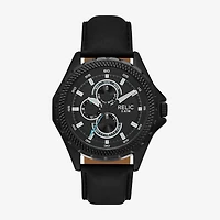Relic By Fossil Mens Black Leather Strap Watch Zr16052