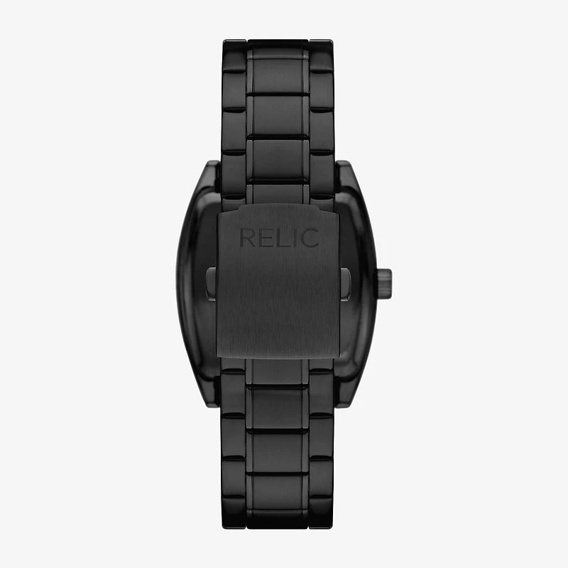 Relic By Fossil Mens Black Stainless Steel Bracelet Watch Zr77345