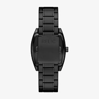 Relic By Fossil Mens Black Stainless Steel Bracelet Watch Zr77345