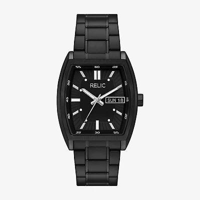 Relic By Fossil Mens Black Stainless Steel Bracelet Watch Zr77345