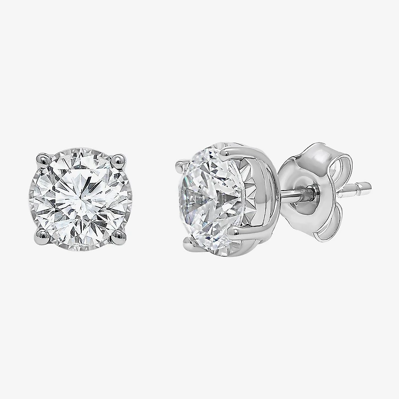 ( I/SI2 ) 2 CT. T.W. Lab-Grown Diamond Sterling Silver or 14K Gold over Round Stud Earrings