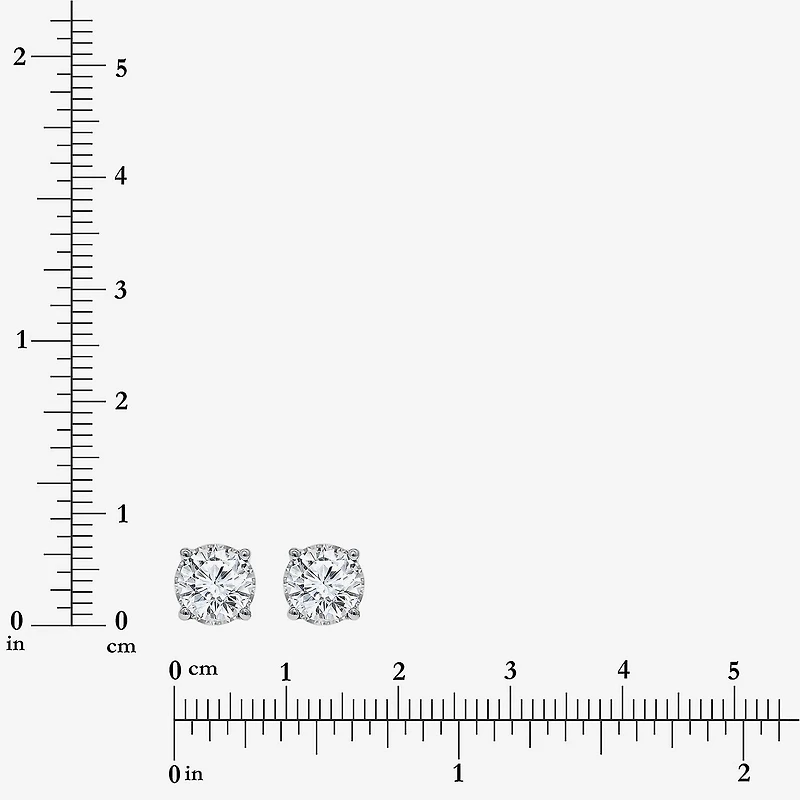 ( I/SI2 ) 2 CT. T.W. Lab-Grown Diamond Sterling Silver or 14K Gold over Round Stud Earrings