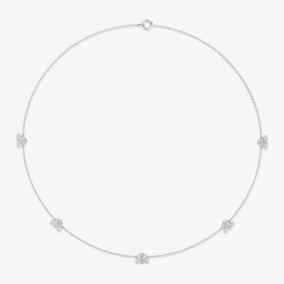 Enchanted Disney Fine Jewelry Cinderella (I / I2) Womens Sterling Silver 18 Inch Cable Chain Necklace