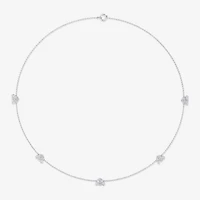 Enchanted Disney Fine Jewelry Cinderella (I / I2) Womens Sterling Silver 18 Inch Cable Chain Necklace