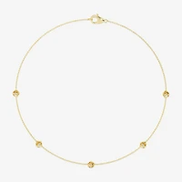 Enchanted Disney Fine Jewelry Belle (I / I2) Womens 14K Gold Over Silver 18 Inch Cable Chain Necklace