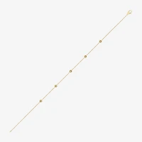 Enchanted Disney Fine Jewelry Belle (I / I2) Womens 14K Gold Over Silver 18 Inch Cable Chain Necklace