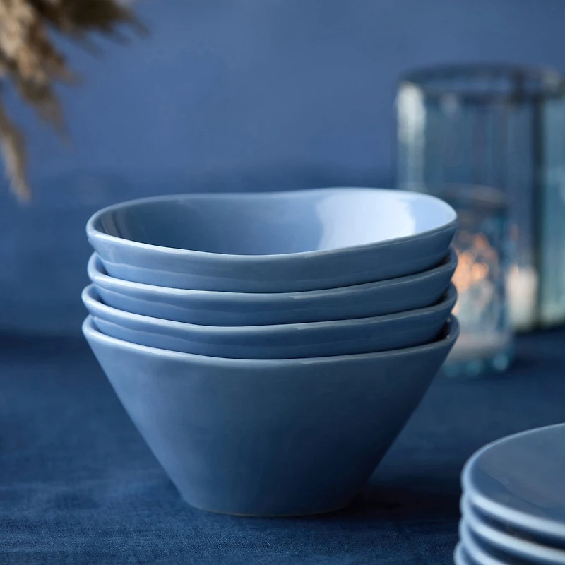 Certified International Cloudy Sky 4-pc. Stoneware Ice Cream Bowl
