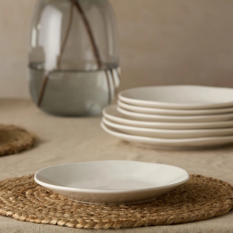 Certified International Linen Cream 4-pc. Stoneware Salad Plate