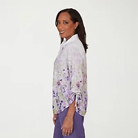 Alfred Dunner Grand Bazaar Womens 3/4 Sleeve Blouse