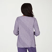 Alfred Dunner Grand Bazaar Womens Crew Neck 3/4 Sleeve T-Shirt